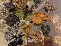 32 Piece Repair Lot Stunning High End Vintage Costume Jewelry Signed Art Deco