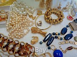 59 pc. Vintage & Now High End Costume Jewelry Lot All Signed KJL Napier Sterling