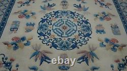 6' x 9' Chinese Art Deco Peking Signed Hand Knotted Wool Oriental Rug Cleaned