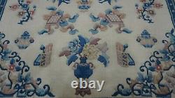 6' x 9' Chinese Art Deco Peking Signed Hand Knotted Wool Oriental Rug Cleaned