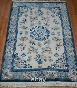 6' x 9' Chinese Art Deco Peking Signed Hand Knotted Wool Oriental Rug Cleaned