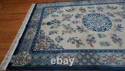 6' x 9' Chinese Art Deco Peking Signed Hand Knotted Wool Oriental Rug Cleaned