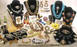 65 Pc Lot Vintage High End Estate Designer Rhinestone Costume Jewelry 26 Signed