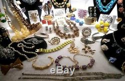 65 Pc Lot Vintage High End Estate Designer Rhinestone Costume Jewelry 26 Signed