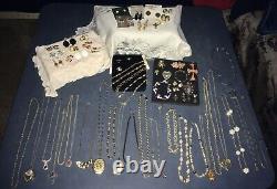 67pc High End Vintage Jewelry Lot Monet Coventry Napier Crown Trifari, All Signed