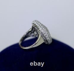 8.07 CTW VS/F Pave 258 Diamonds High Quality Designer Signed 18K With Gold Ring
