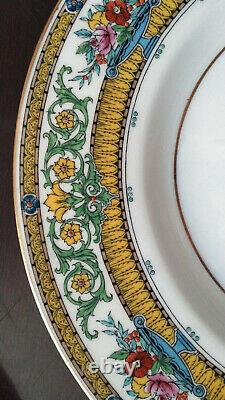8 Mintons Dinner Plates, England. Raised Ornate Filigree, Highly Detailed, Signed