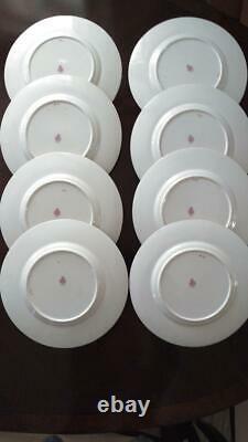 8 Mintons Dinner Plates, England. Raised Ornate Filigree, Highly Detailed, Signed