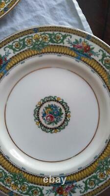 8 Mintons Dinner Plates, England. Raised Ornate Filigree, Highly Detailed, Signed