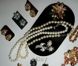 85 Pc Lot Vintage High End Estate Designer Rhinestone Costume Jewelry 45 Signed