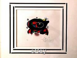 A Rare Joan Miro Orig. Color Lithograph Signed, numbered, Custom high end frame