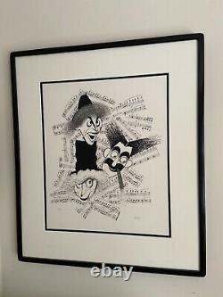 AL HIRSCHFELD MARX BROTHERS High Notes Hand-signed lithograph, framed