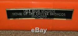 AMAZING Original Mile High Stadium Seat Back #7 SIGNED by Broncos #7 John Elway