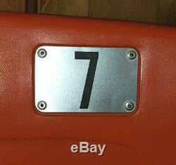 AMAZING Original Mile High Stadium Seat Back #7 SIGNED by Broncos #7 John Elway