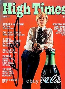 ANDY WARHOL High Times Magazine Warhol Interview Hand Signed Signature