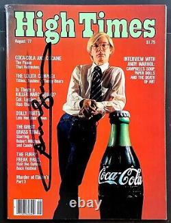 ANDY WARHOL High Times Magazine Warhol Interview Hand Signed Signature