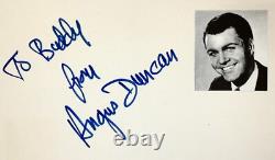 ANGUS DUNCAN Signed Autograph 4x 6 INDEX CARD BEWITCHED Sweet Sugar HIGH TIME