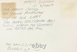 ANGUS DUNCAN Signed Autograph 4x 6 INDEX CARD BEWITCHED Sweet Sugar HIGH TIME