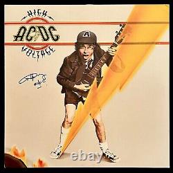 ANGUS YOUNG AC/DC Signed Autograph LP HIGH VOLTAGE PSA COA + JSA & Photo Proof