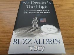 ASTRONAUT BUZZ ALDRIN signed autographed book NO DREAM IS TOO HIGH (NASA) LEGEND