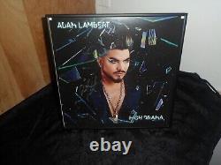 Adam Lambert Signed Autographed Record Album Insert High Drama /Comes with Frame