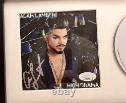 Adam Lambert Signed High Drama CD AUTOGRAPHED JSA Framed Display Queen Lead Sing