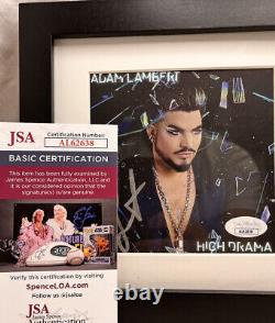 Adam Lambert Signed High Drama CD AUTOGRAPHED JSA Framed Display Queen Lead Sing