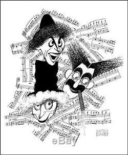 Al Hirschfeld's MARX BROTHERS HIGH NOTES Hand Signed Limited Edition Lithograph