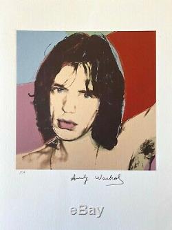 Andy Warhol Mick Jagger. High Quality Lithograph