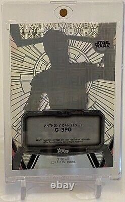 Anthony Daniels As C-3PO Topps Star Wars High Tek Autograph Auto Card #05/10 SP