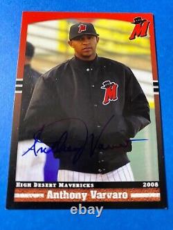 Anthony Varvaro 2008 High Desert Auto Signed Braves Red Sox 9/11 Deceased Rare