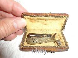 Antique 19th. C Civil War Era Surgical Brass Bleeder Highly Engraved Signed ROLR