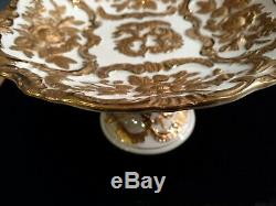 Antique Meissen Floral Pedestal Bowl 11 Signed Numbered G458 High Quality