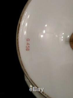 Antique Meissen Floral Pedestal Bowl 11 Signed Numbered G458 High Quality