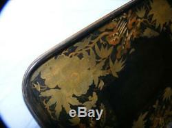 Antique Papier mache tray 515 mm x 395 mm. X 45 high. Signed Illidge / dated