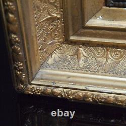 Antique Signed Copper High-Relief plaque in Gilded Frame German