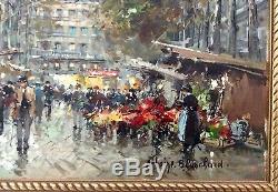 Antoine Blanchard, highly collectible French impressionist oil. 9 x 13