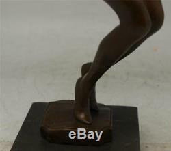 Art Deco Bronze Lady Charleston Dancer Signed DH Chiparus 41cm High