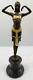 Art Deco Bronze Lady Dancer by DH Chiparus Signed 43cm High Gilt Finish