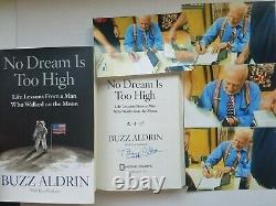 Astronaut Buzz Aldrin Autographed Book No Dream Too High Autograph Signed Photos