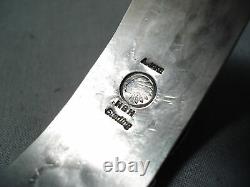 Authentic Albert Jake Navajo High Grade Turquoise Sterling Silver Bracelet