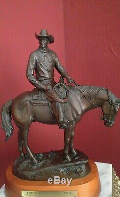 Authentic, High quality Bronze Sculpture by John D. Free WRANGLER