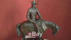 Authentic, High quality Bronze Sculpture by John D. Free WRANGLER