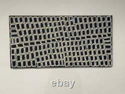 Authentic aboriginal art, Walala Tjapaltjarri, 102x51cm on high quality Linen