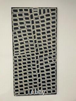 Authentic aboriginal art, Walala Tjapaltjarri, 102x51cm on high quality Linen