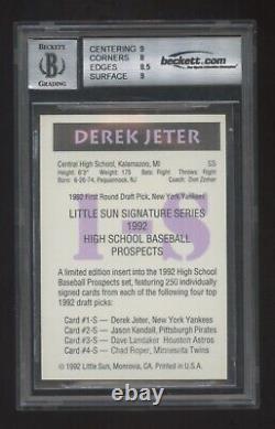 BGS 8.5 Derek Jeter 1992 LITTLE SUN HIGH SCHOOL PROSPECTS RC AUTOGRAPH SP HOF