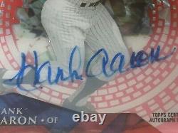 BGS 9.5 2014 Hank Aaron Topps High Tell Red Storm Diffractor Auto 9/10 Autograph