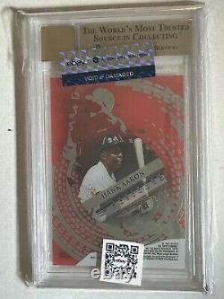 BGS 9.5 2014 Hank Aaron Topps High Tell Red Storm Diffractor Auto 9/10 Autograph