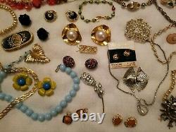 BIG LB ALL Vintage High End Jewelry Lot Signed Trifari Whiting Sosib Jone Rivers