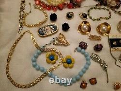 BIG LB ALL Vintage High End Jewelry Lot Signed Trifari Whiting Sosib Jone Rivers